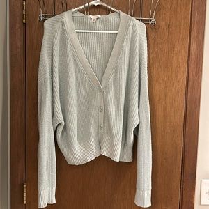 American Eagle light green cropped cardigan.
